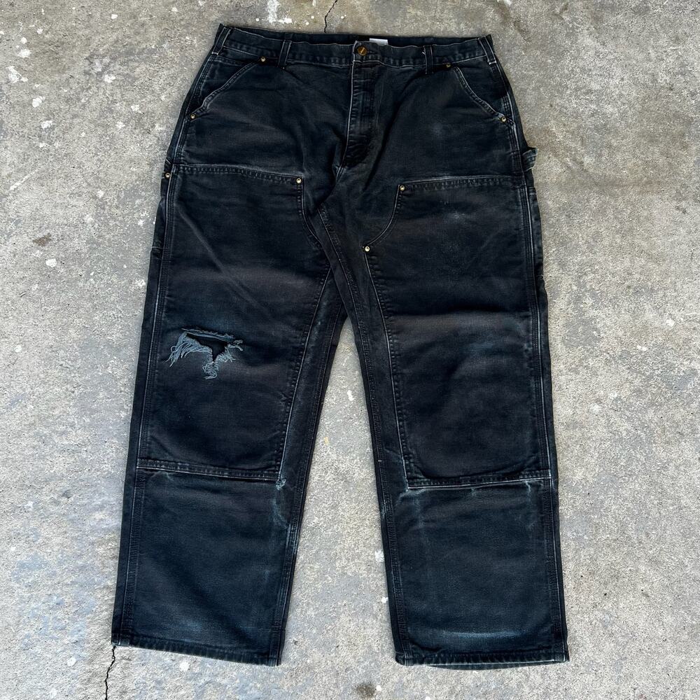 Carhartt black double knee work wear carpenter pants